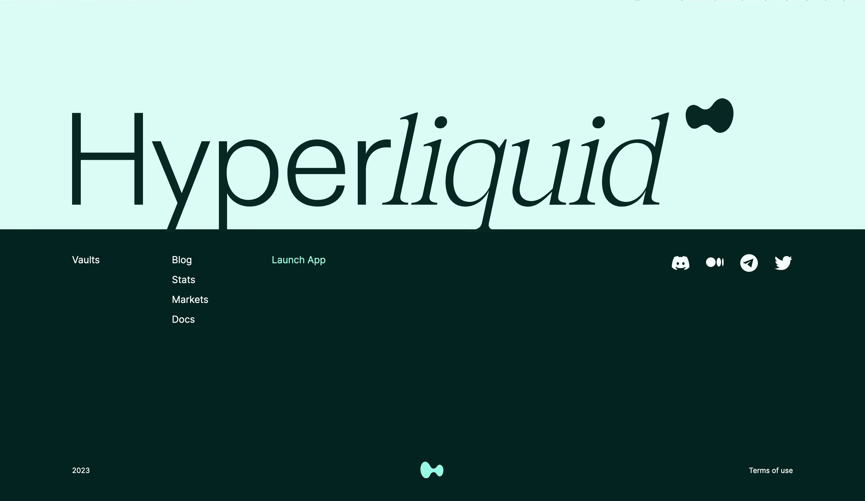 Hyperliquid Home Page Section Footer