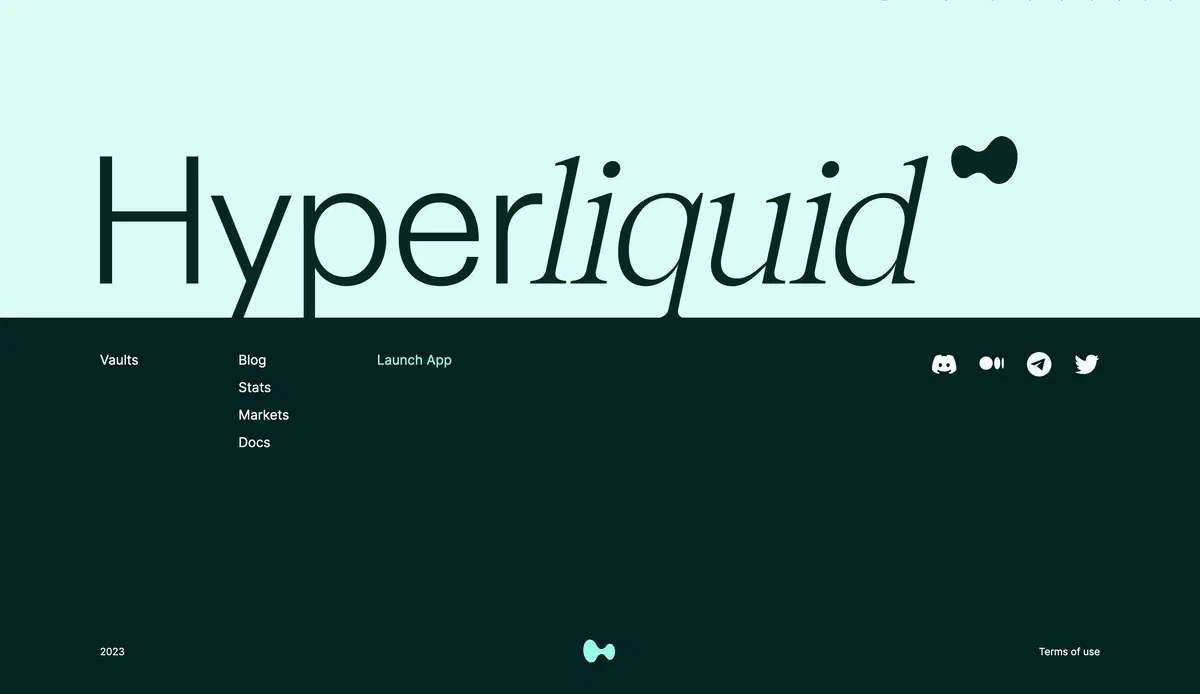 Hyperliquid Home Page Section Footer