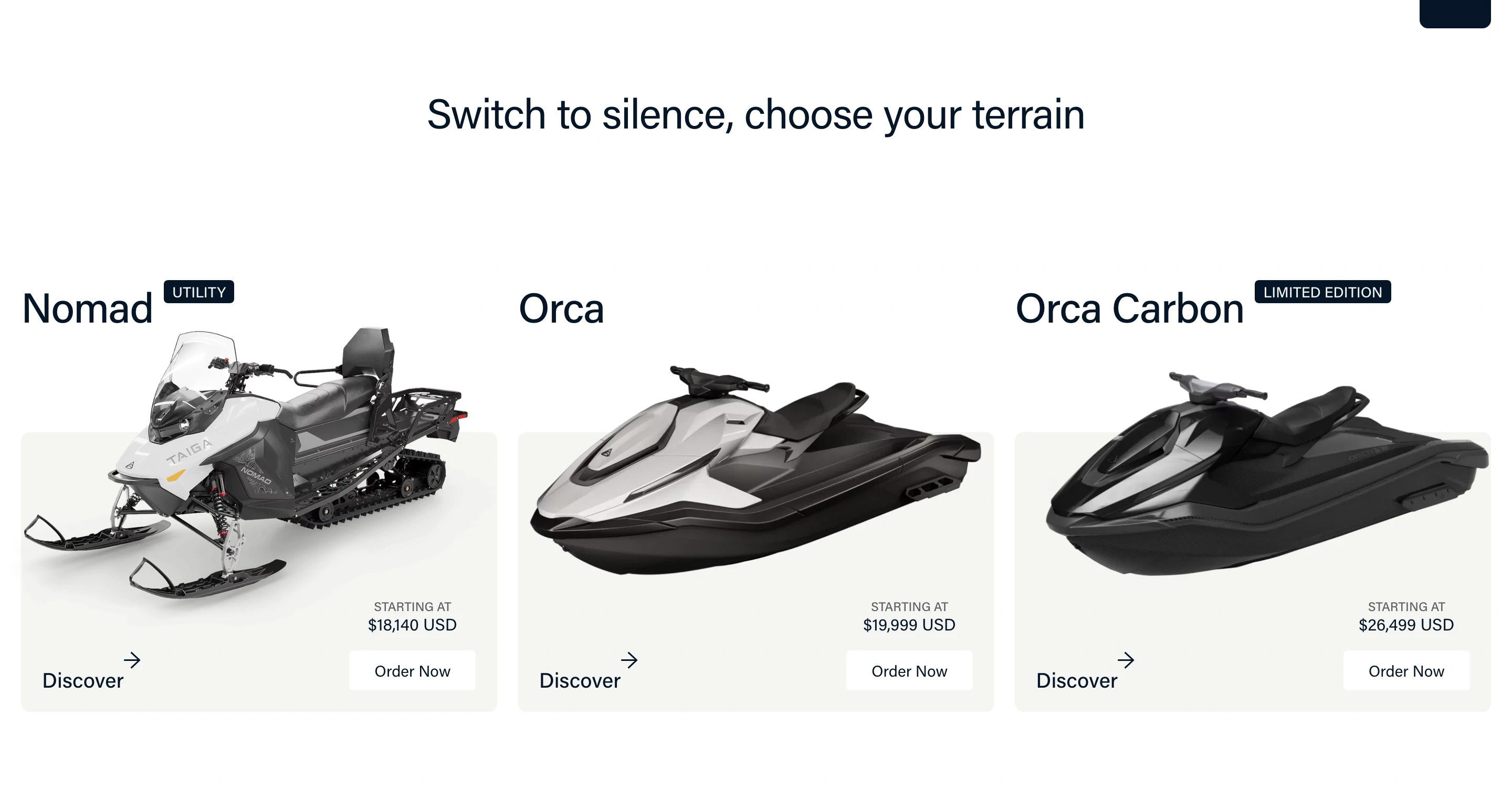 Taiga Home Page Section Discover Taiga Motors