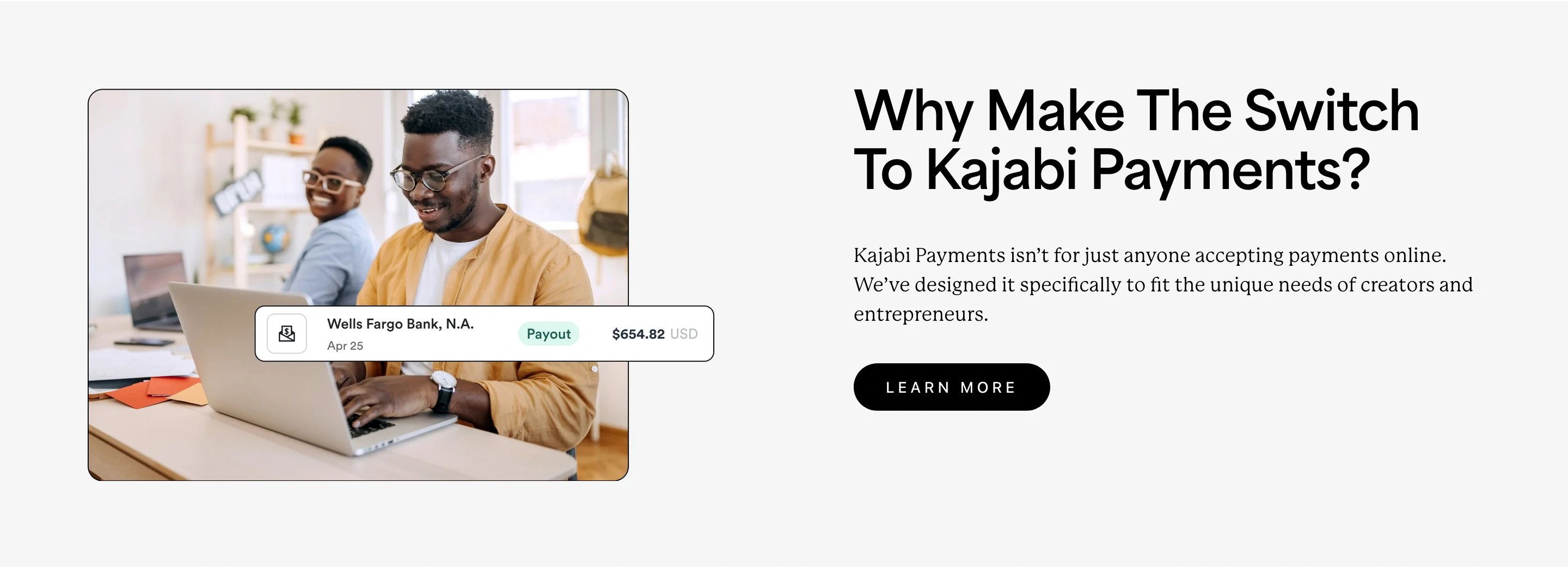 Kajabi Home Page Section Testimonials