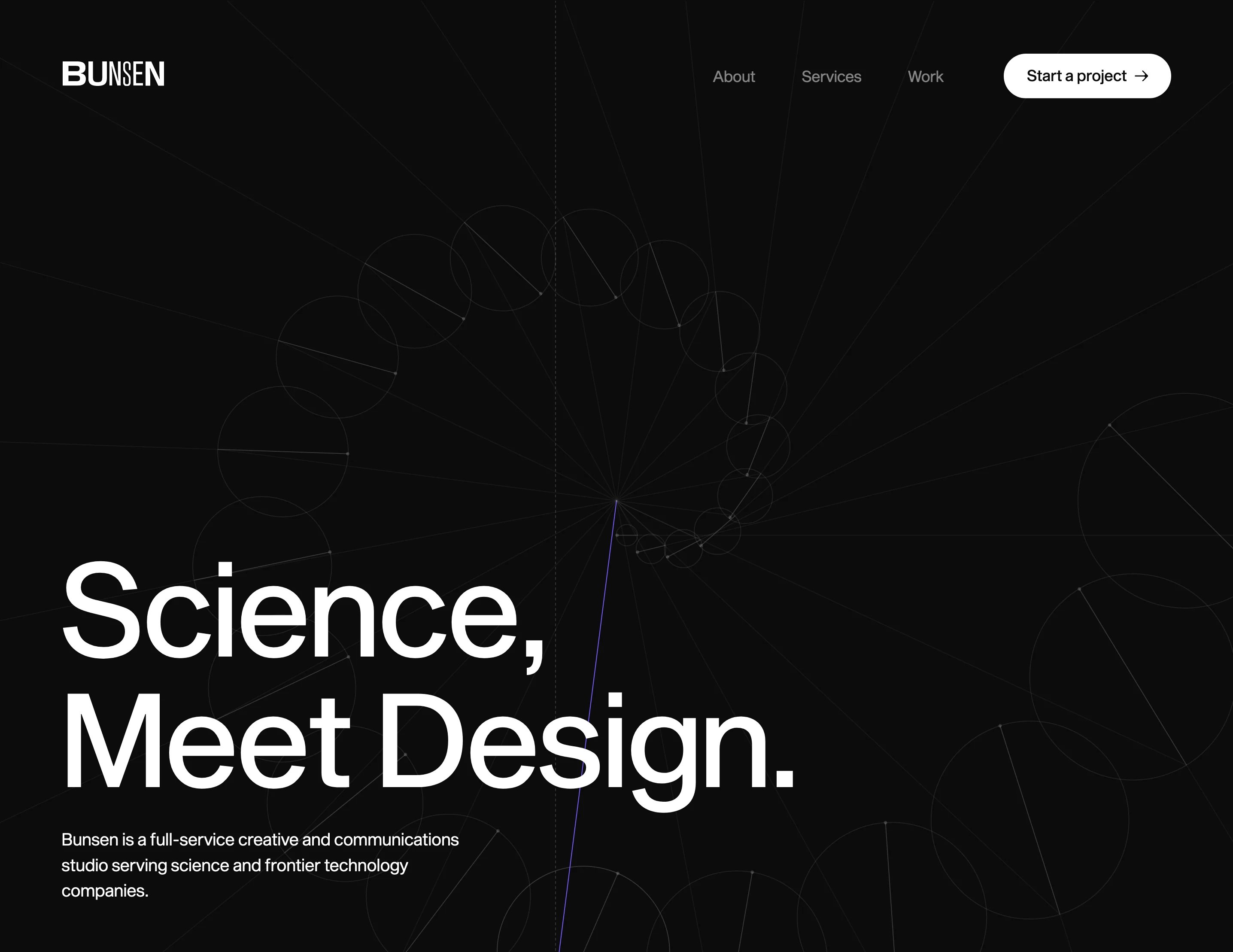 Bunsen Studio Home Page Section Hero