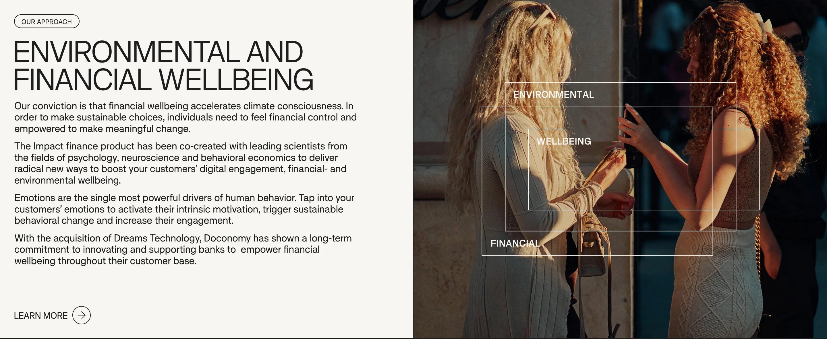 Doconomy Home Page Section Our Approach