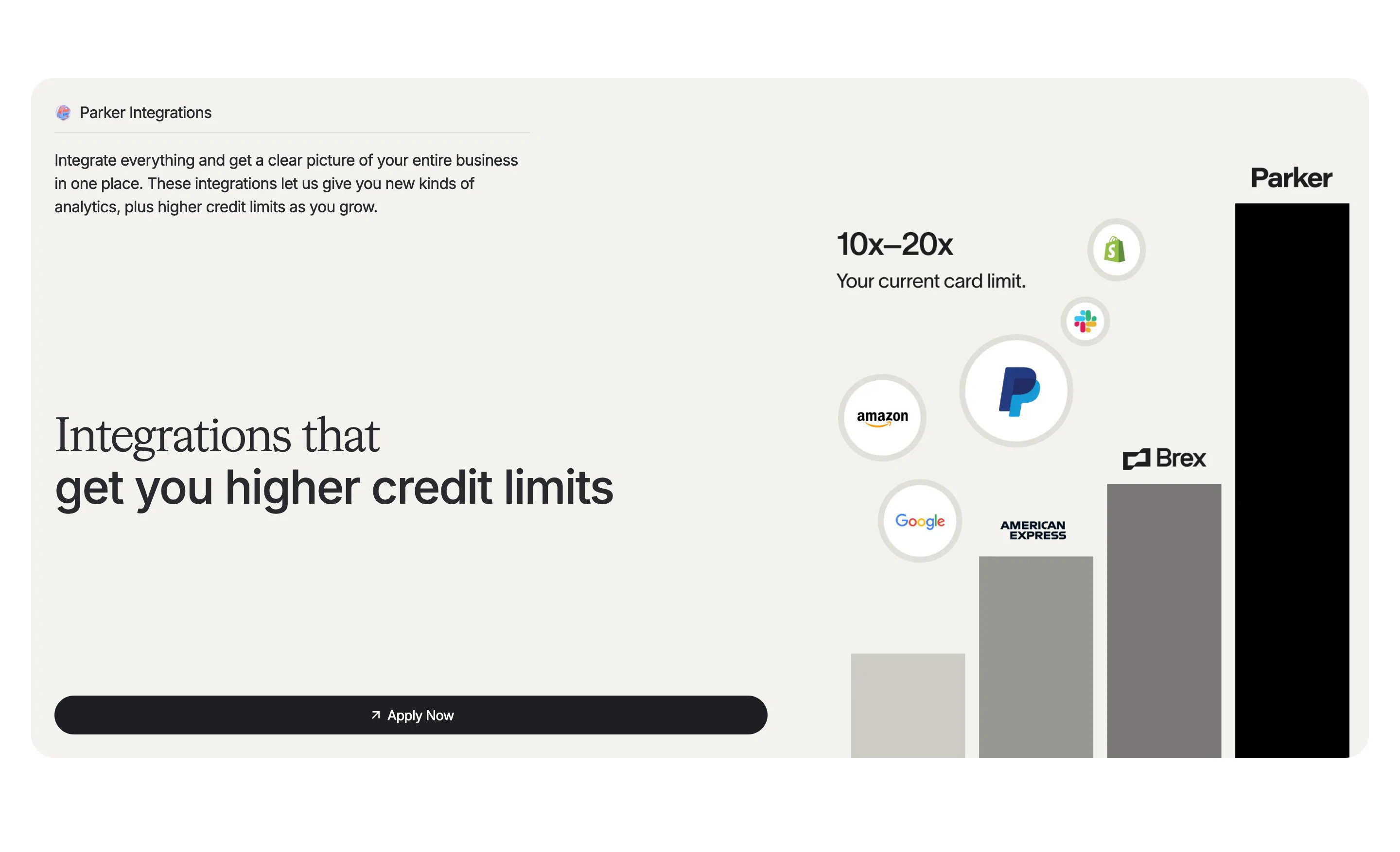 Parker Home Page Section Integrations