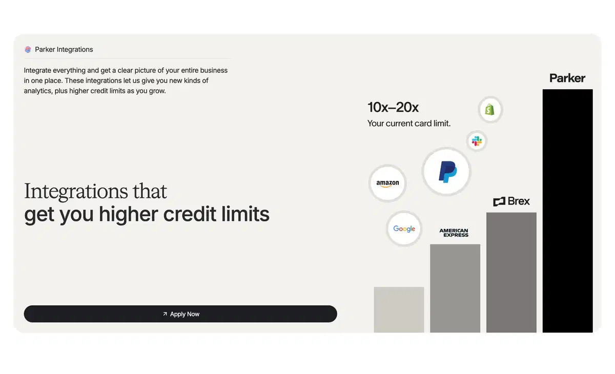Parker Home Page Section Integrations