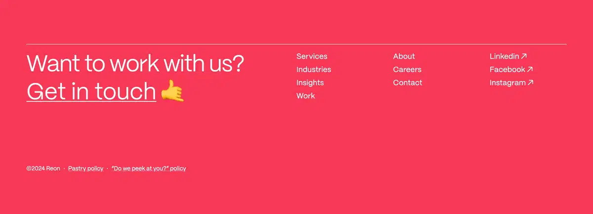 Reon Home Page Section Footer