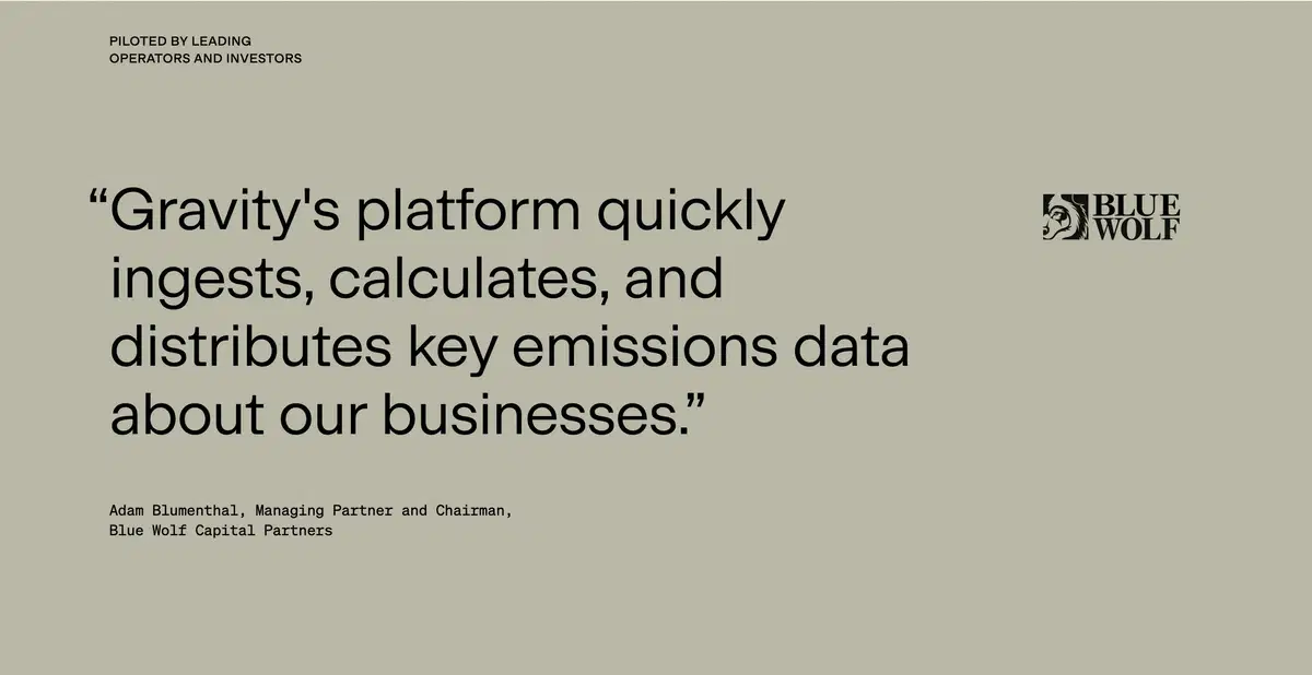 Gravity Climate Product Page Section Testimonial
