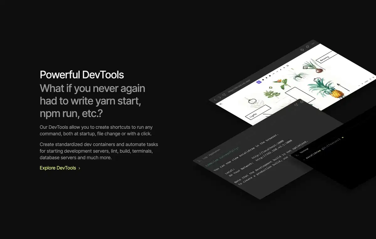 Codesandbox Features Page Section DevTools