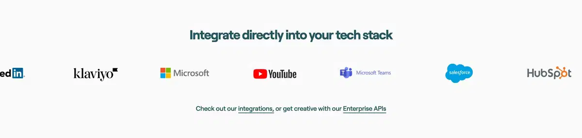 Vouch Product Page Section Integration Logos
