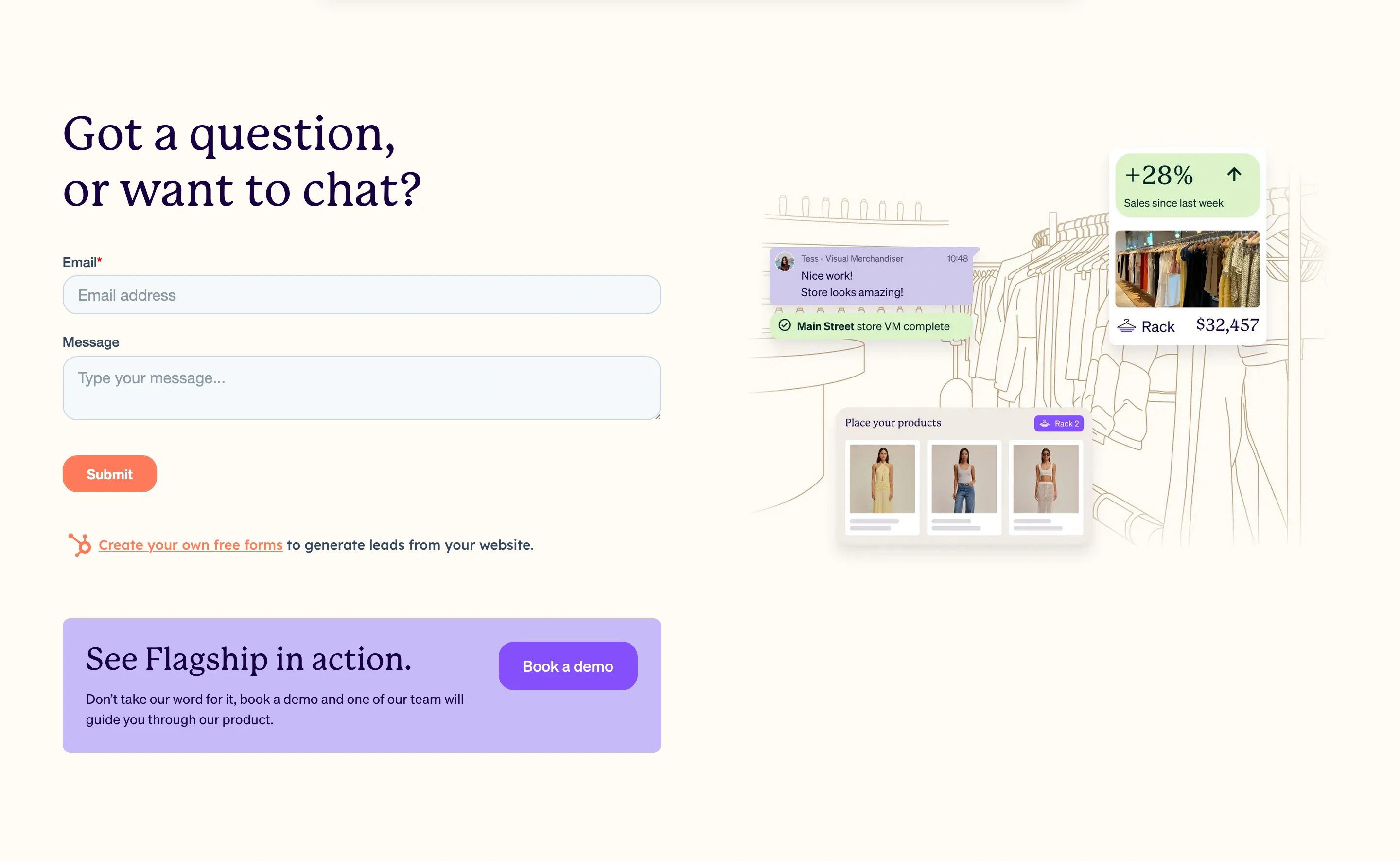 Flaghsip Contact Page Section Contact