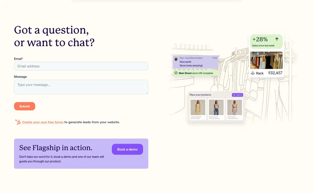 Flaghsip Contact Page Section Contact