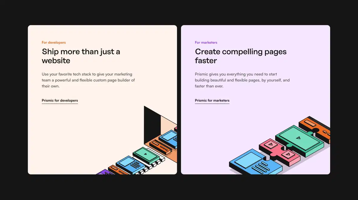 Prismic Home Page Section CTA