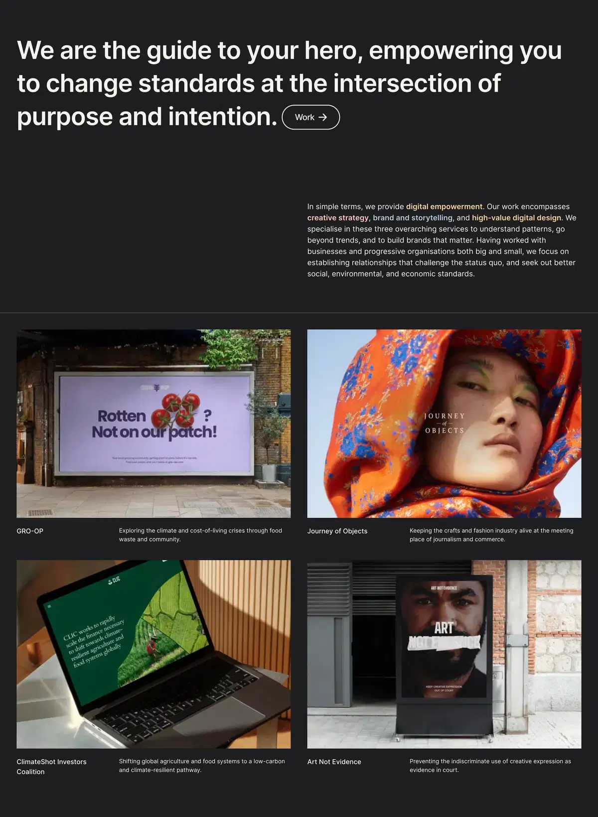 Driftime Home Page Section Work