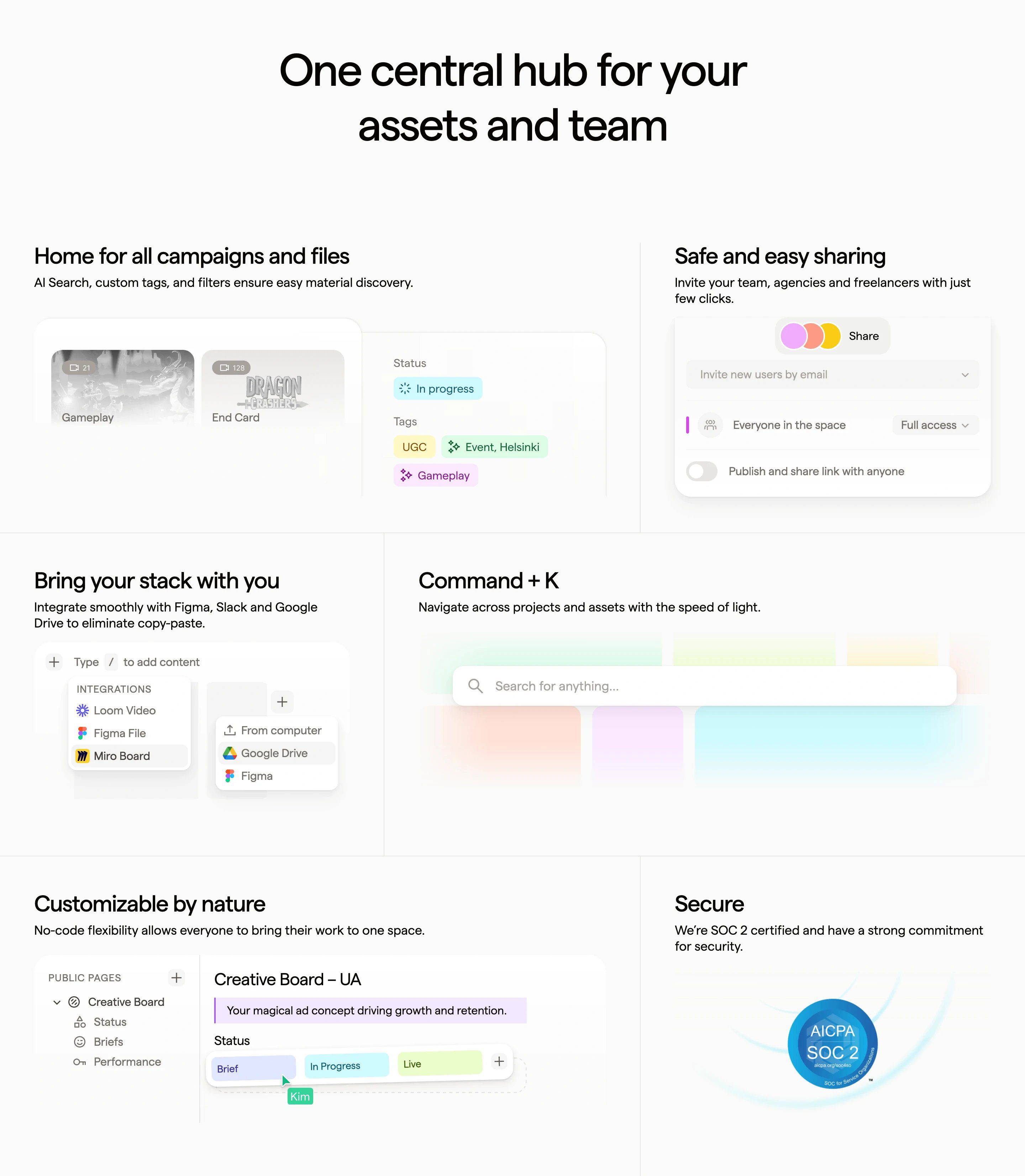 Focal Home Page Section Features