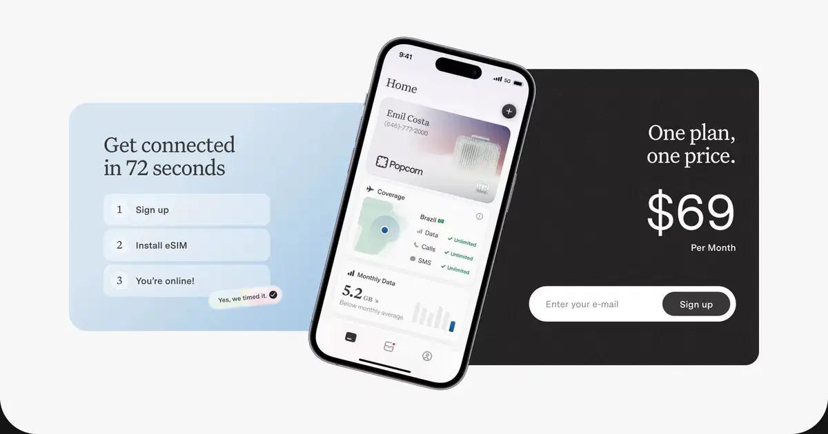 Popcorn Home Page Section Pricing