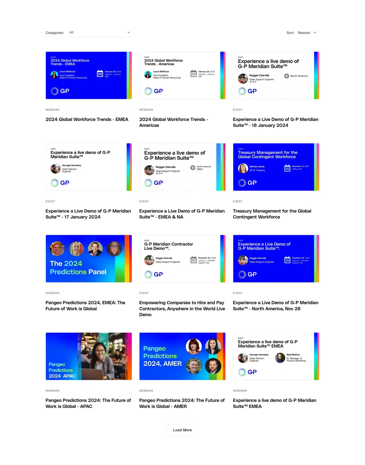 Globalization Partners Events Page Section Event Collection