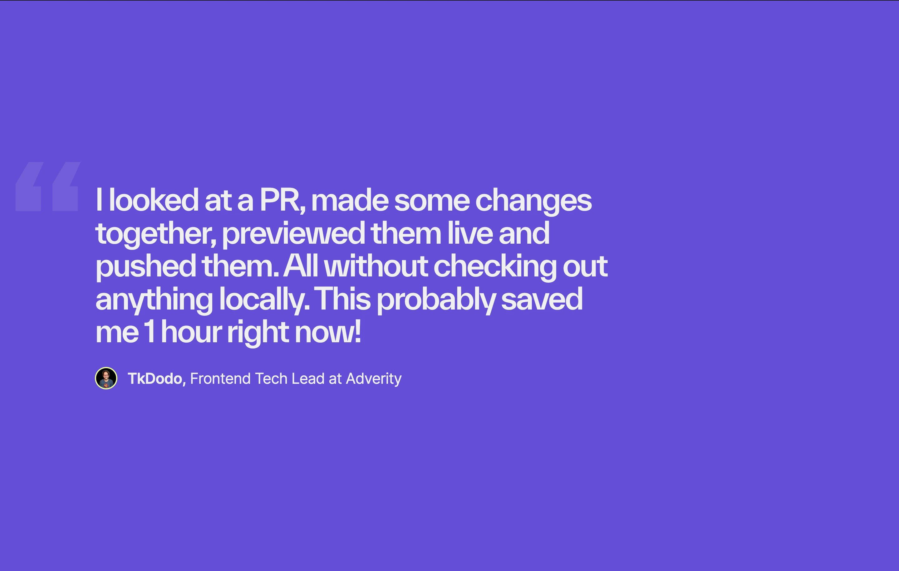 Codesandbox Full Stacks Page Section Testimonial