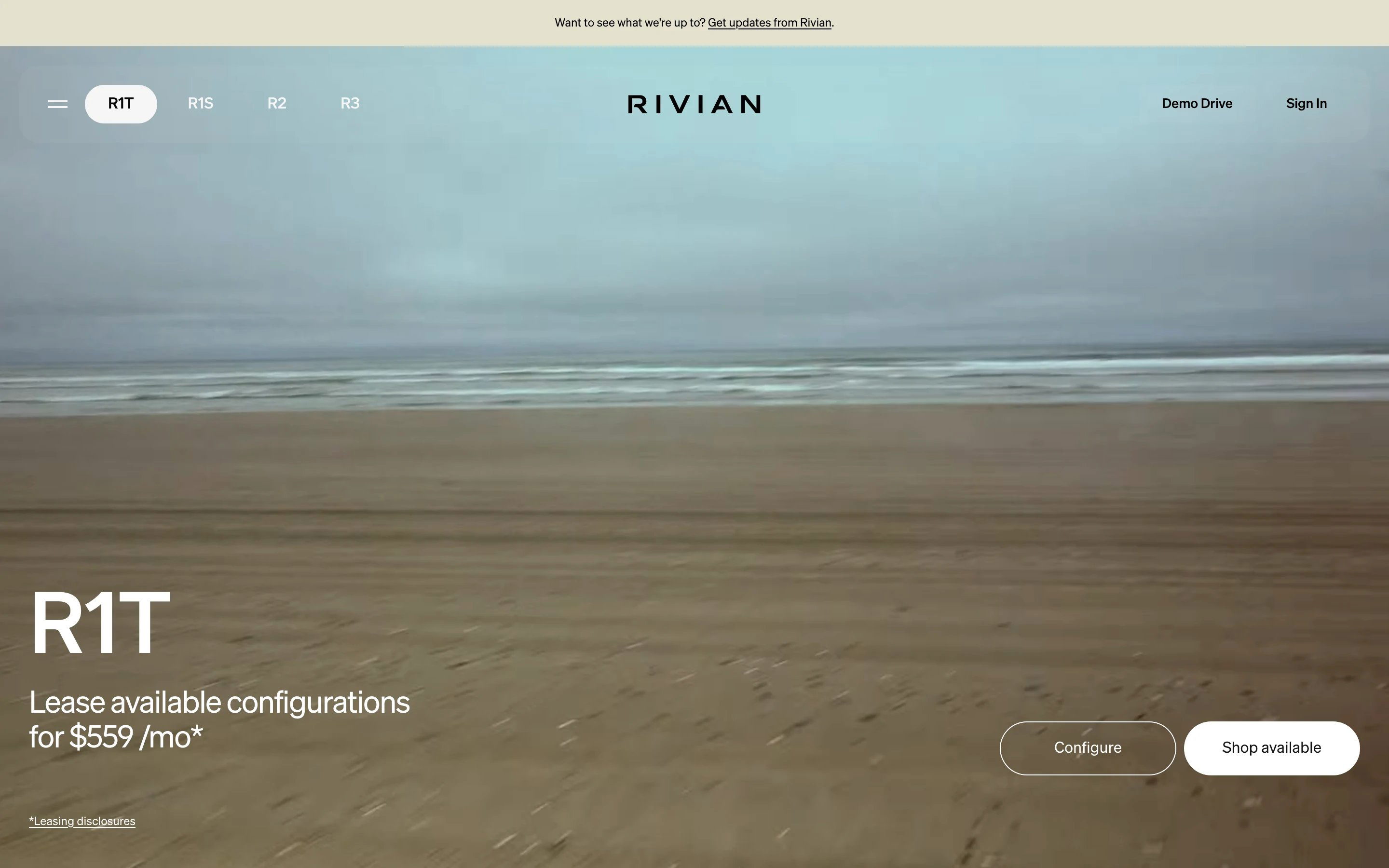 Rivian R1T Page Section Hero