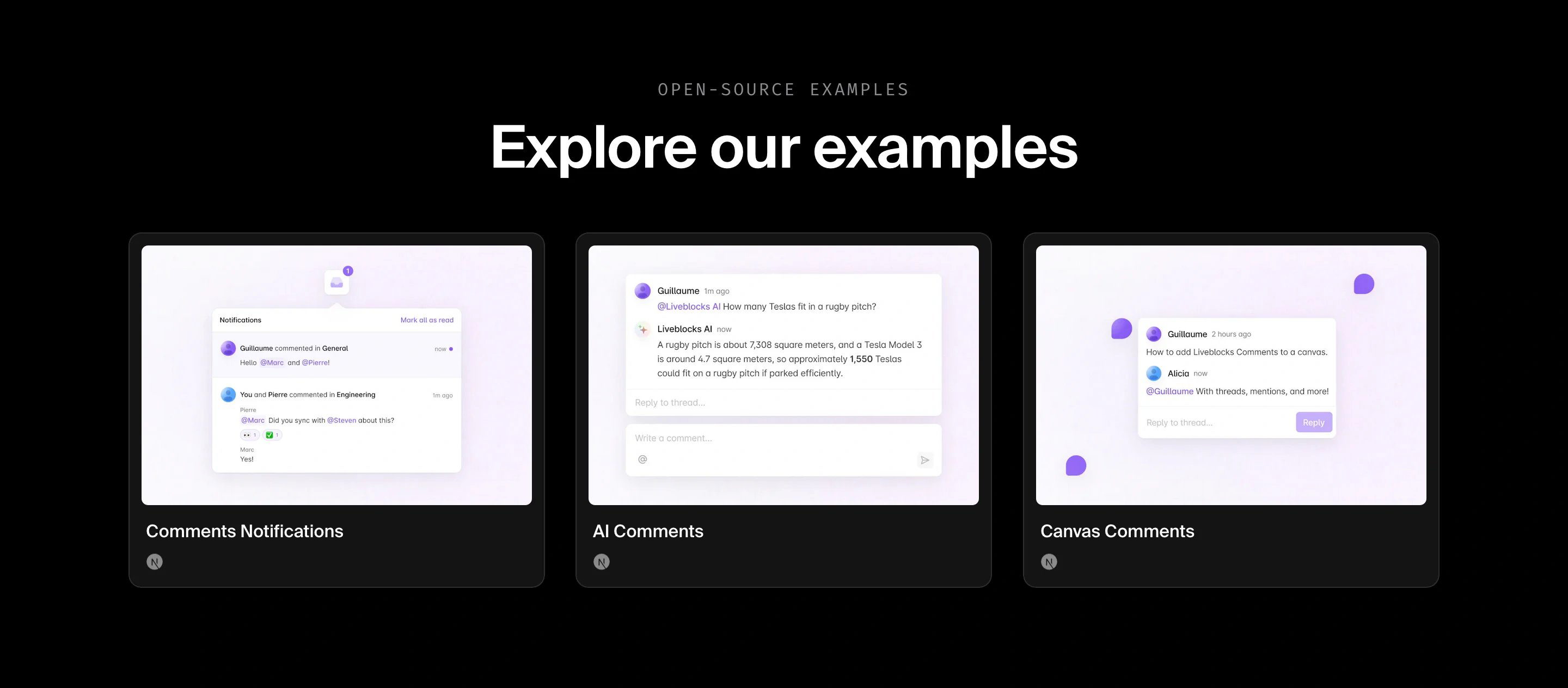 Liveblocks Comments Page Section Customizeable