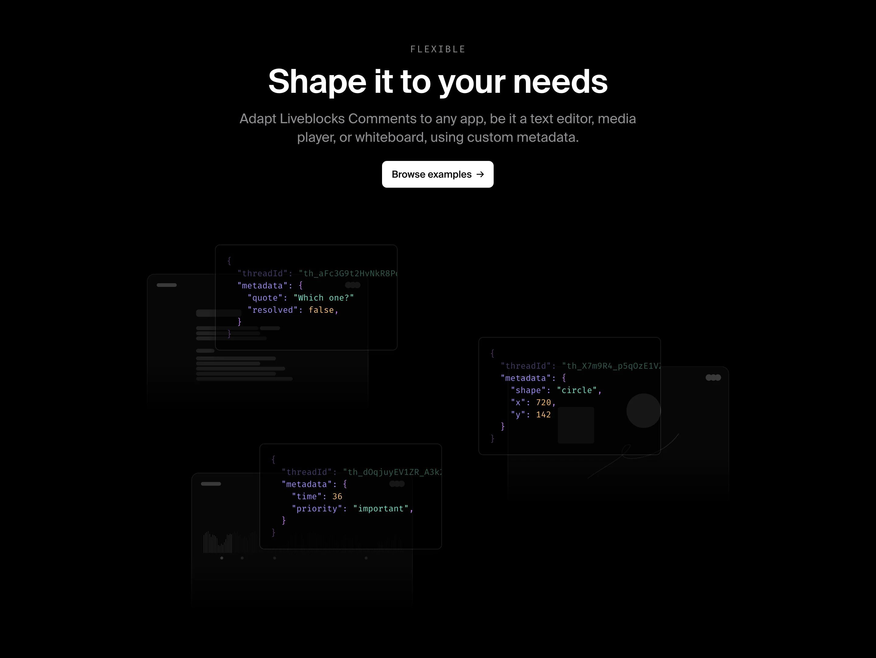Liveblocks Comments Page Section Explore Examples