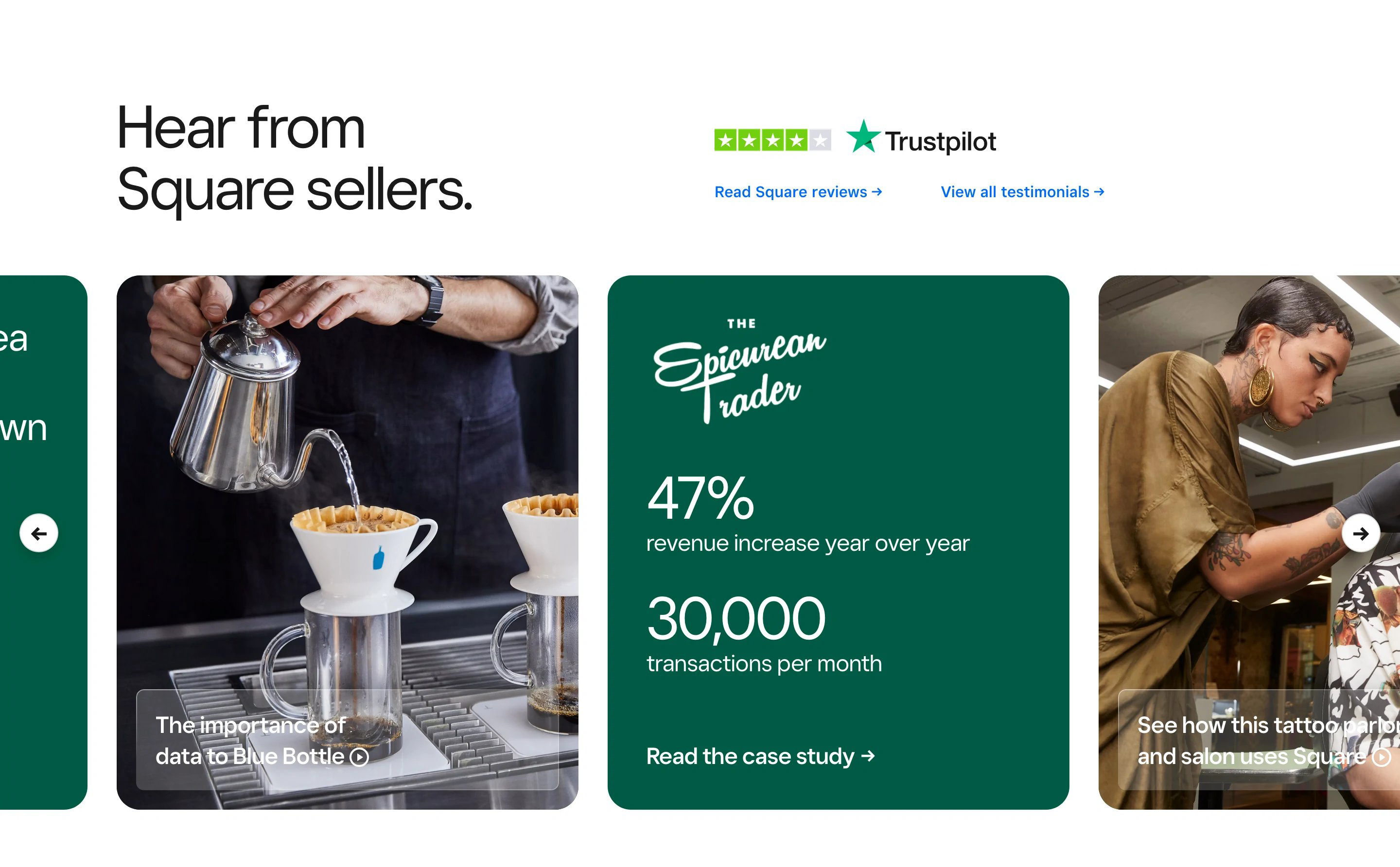 Squareup Home Page Section Seller