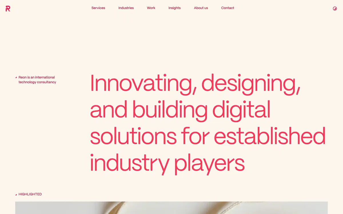 Reon Home Page Section Hero