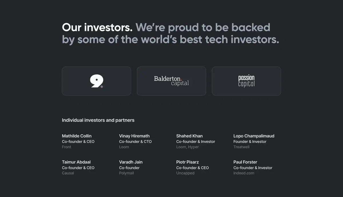 Attio Career Page Section Investor