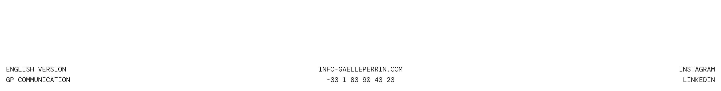 Gaelle Perrin Home Page Section Footer