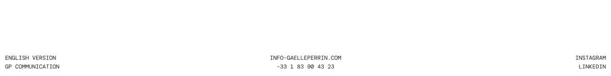Gaelle Perrin Home Page Section Footer
