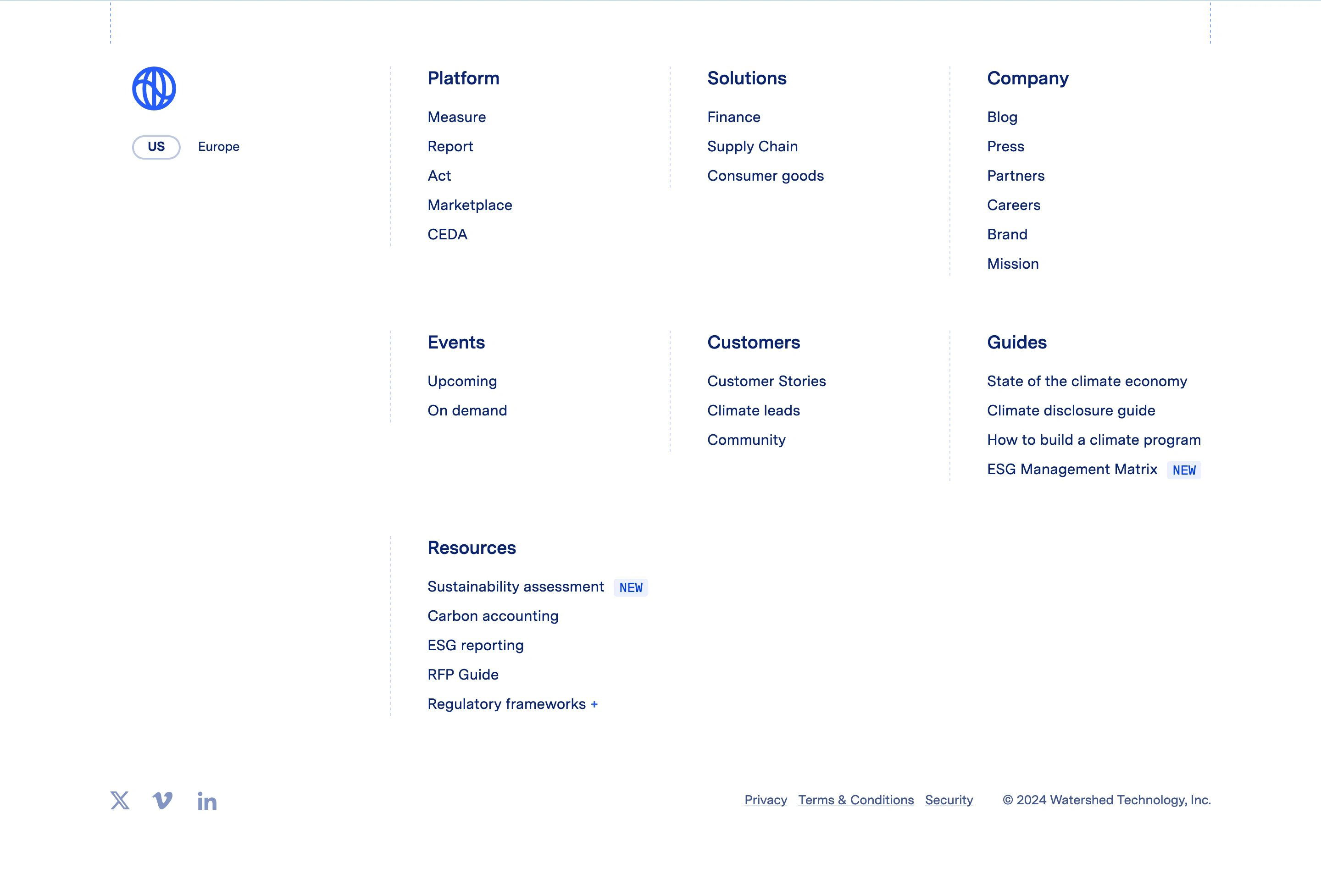 Watershed Home Page Section Footer