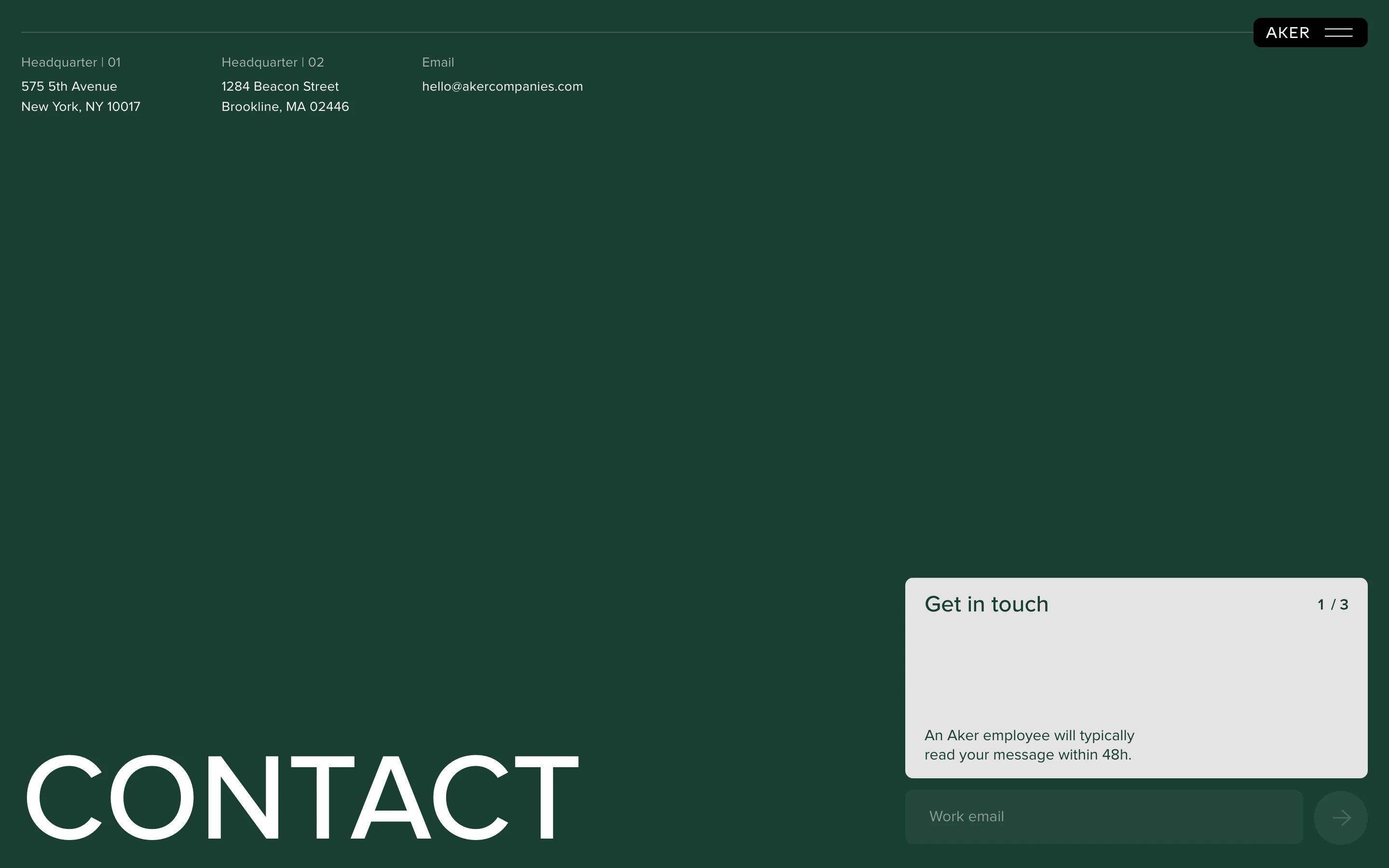 Aker Contact Section Contact