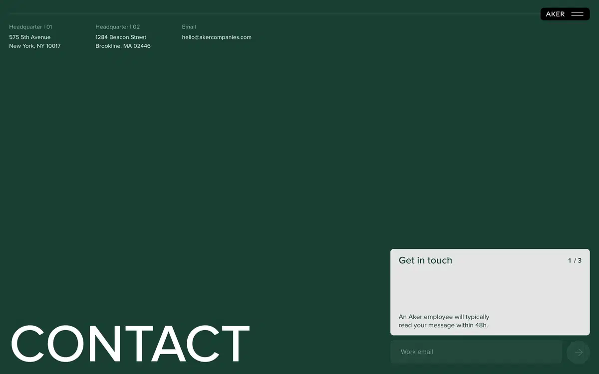 Aker Contact Section Contact