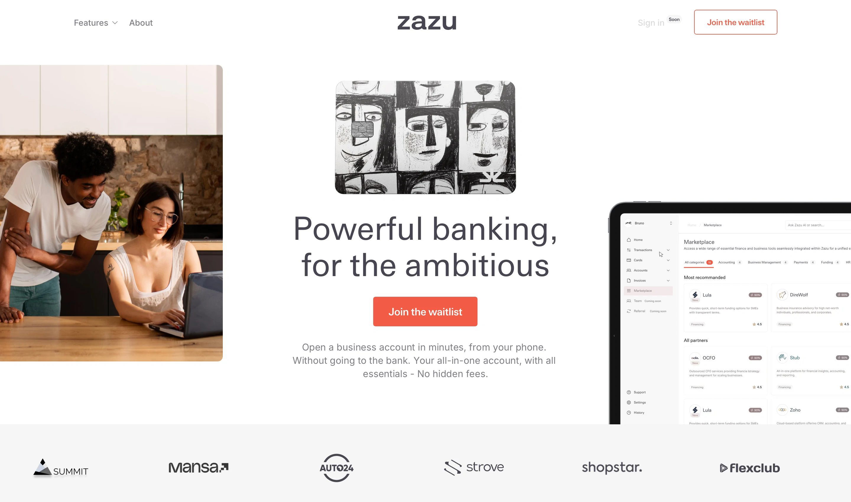 Zazu Home Page Section Hero