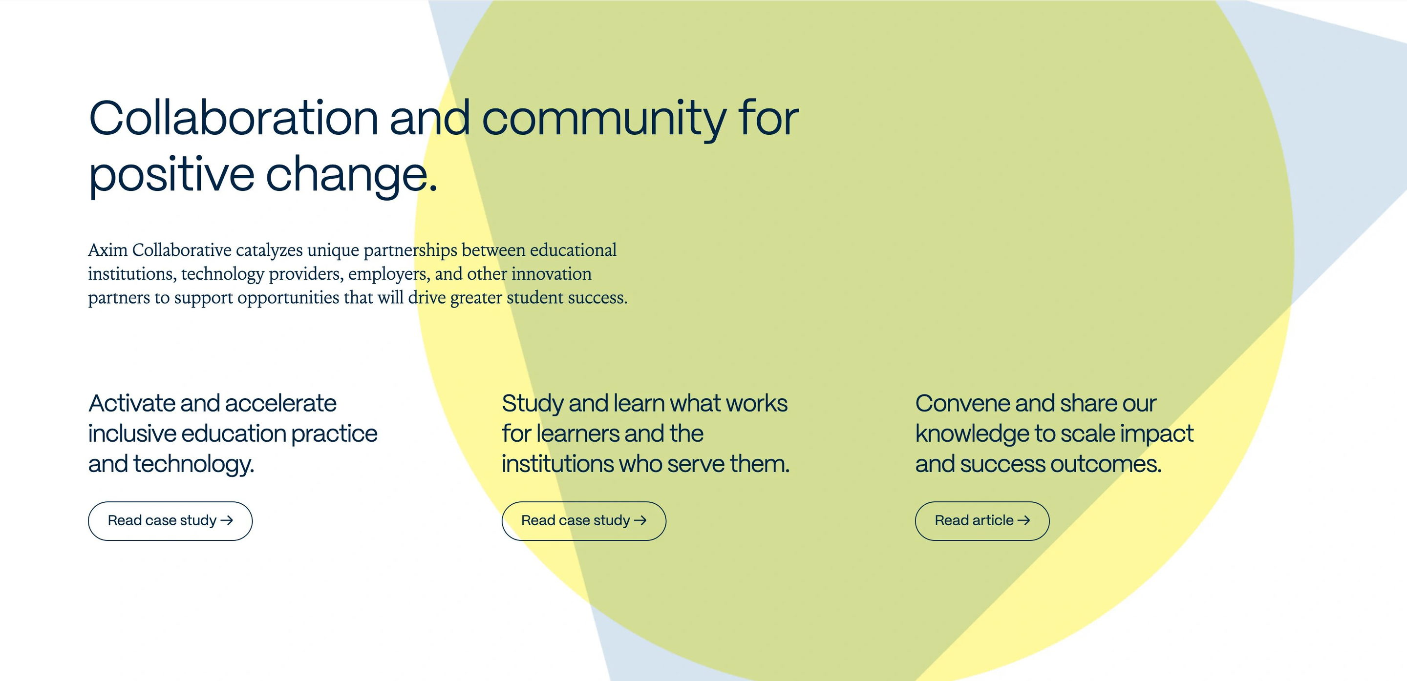 Axim Project Page Section Community