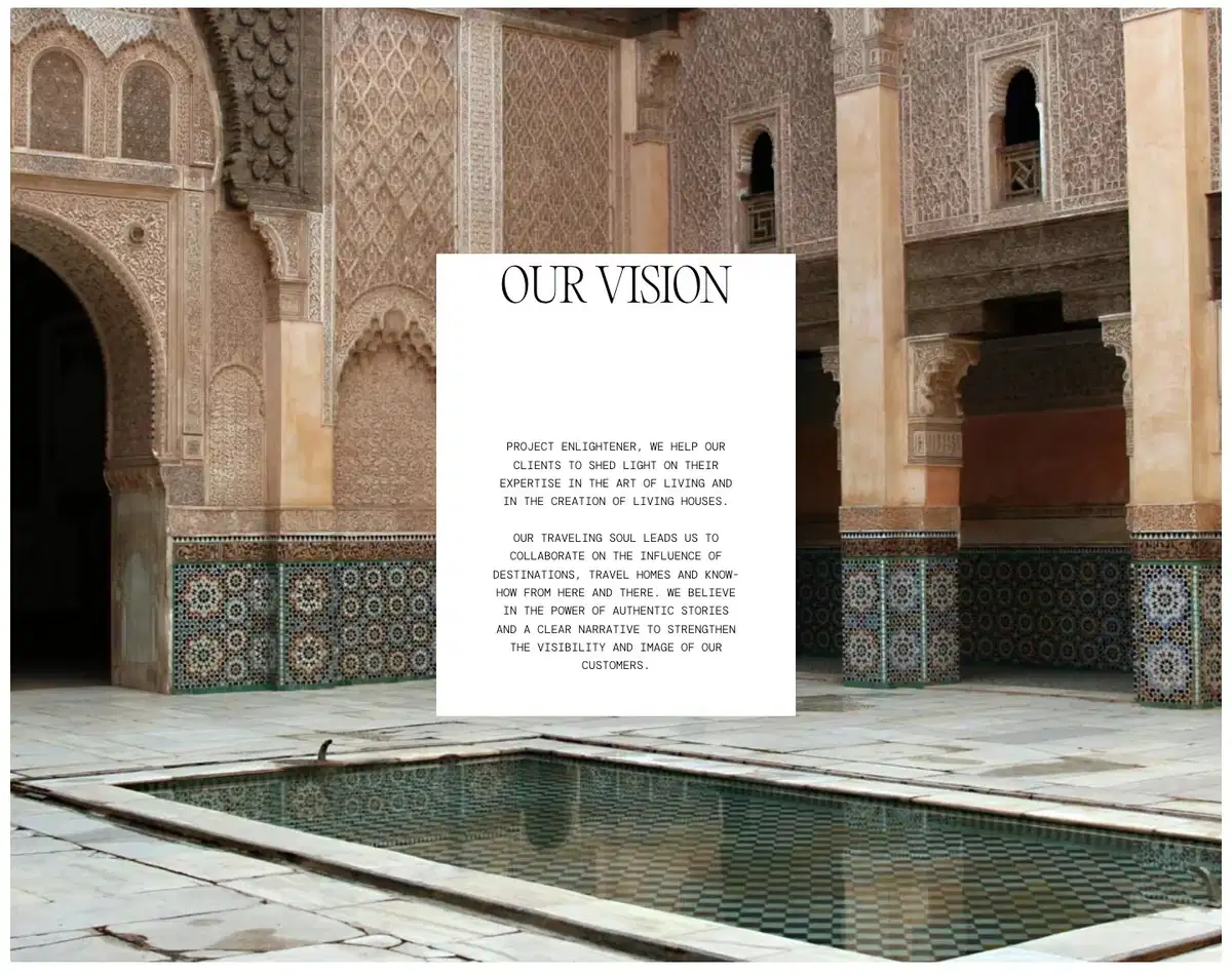 Gaelle Perrin Home Page Section Vision