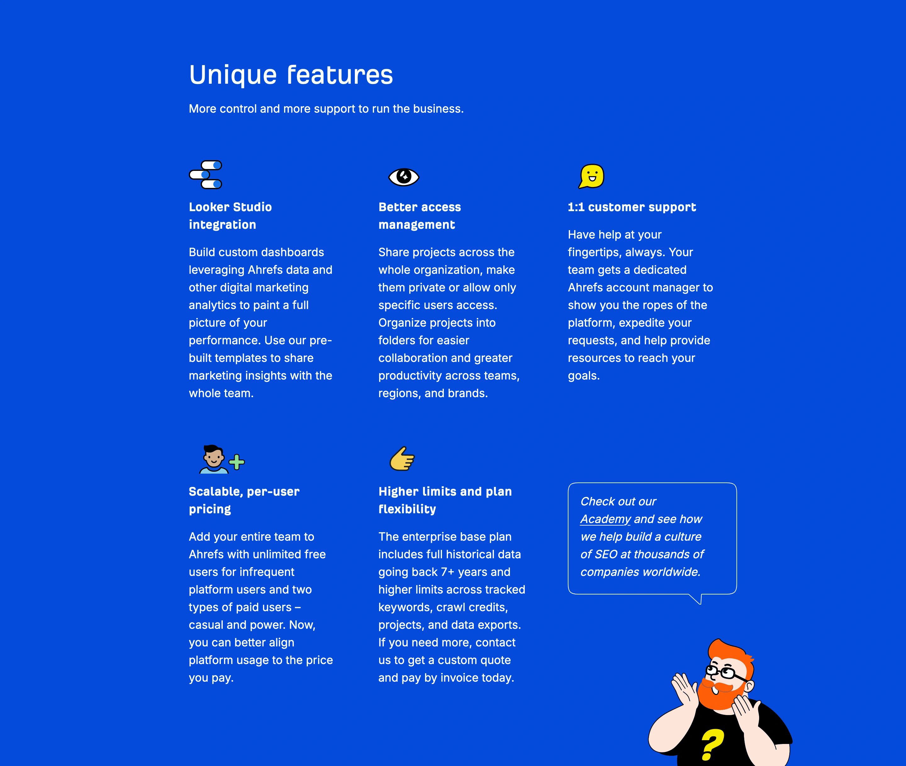 Ahref Enterprise Section Unique Features