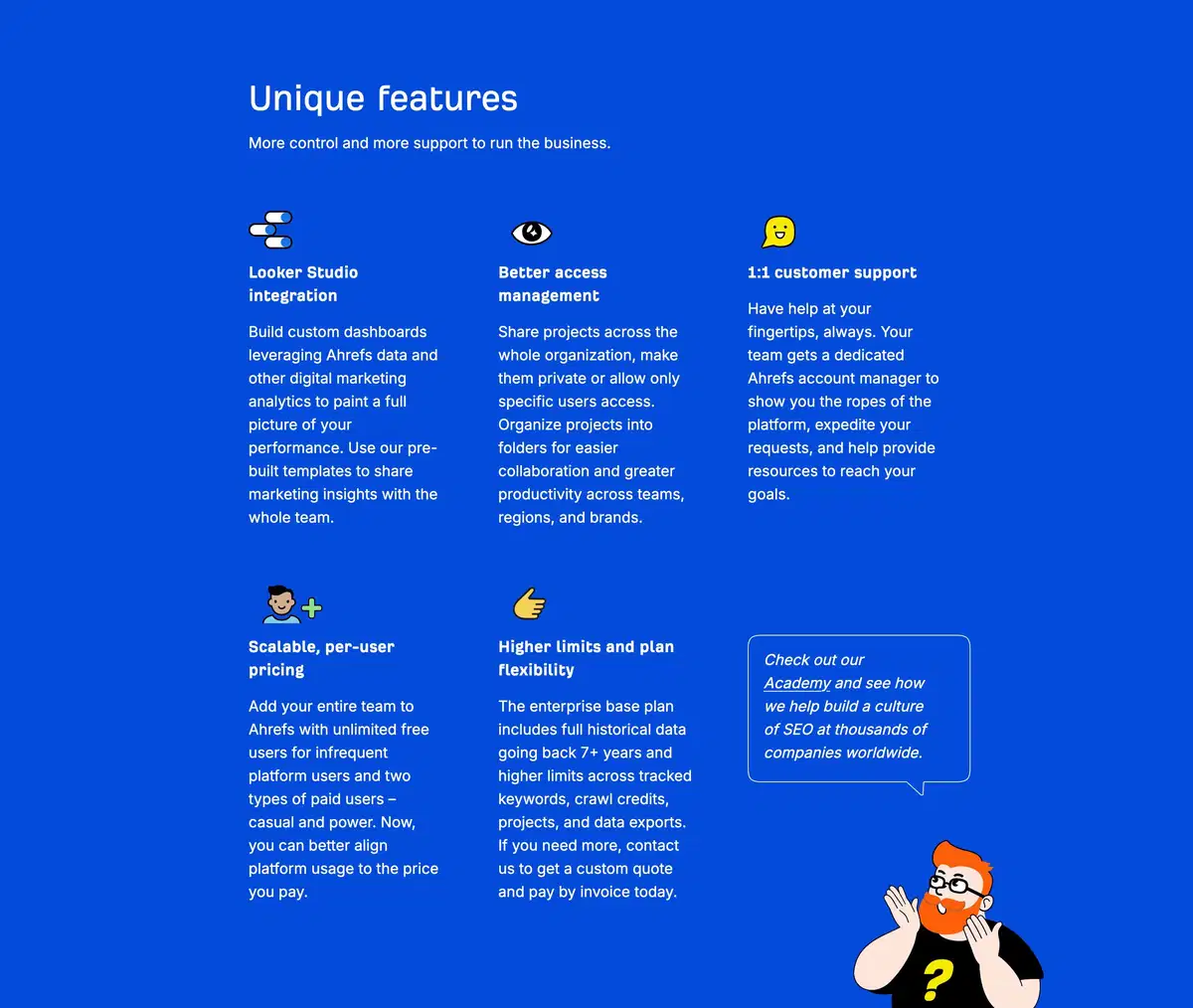 Ahref Enterprise Section Unique Features
