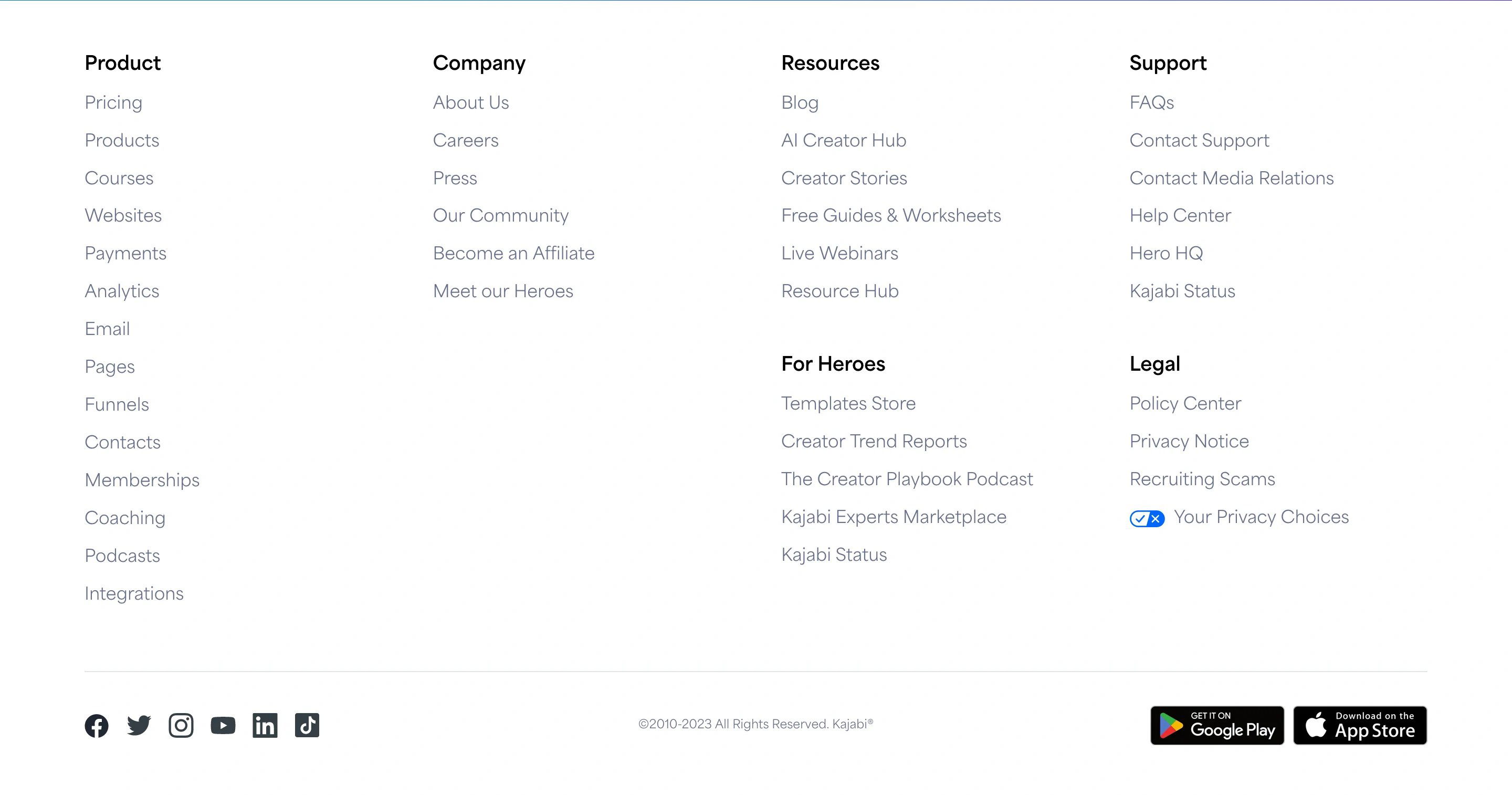 Kajabi Home Page Section Features