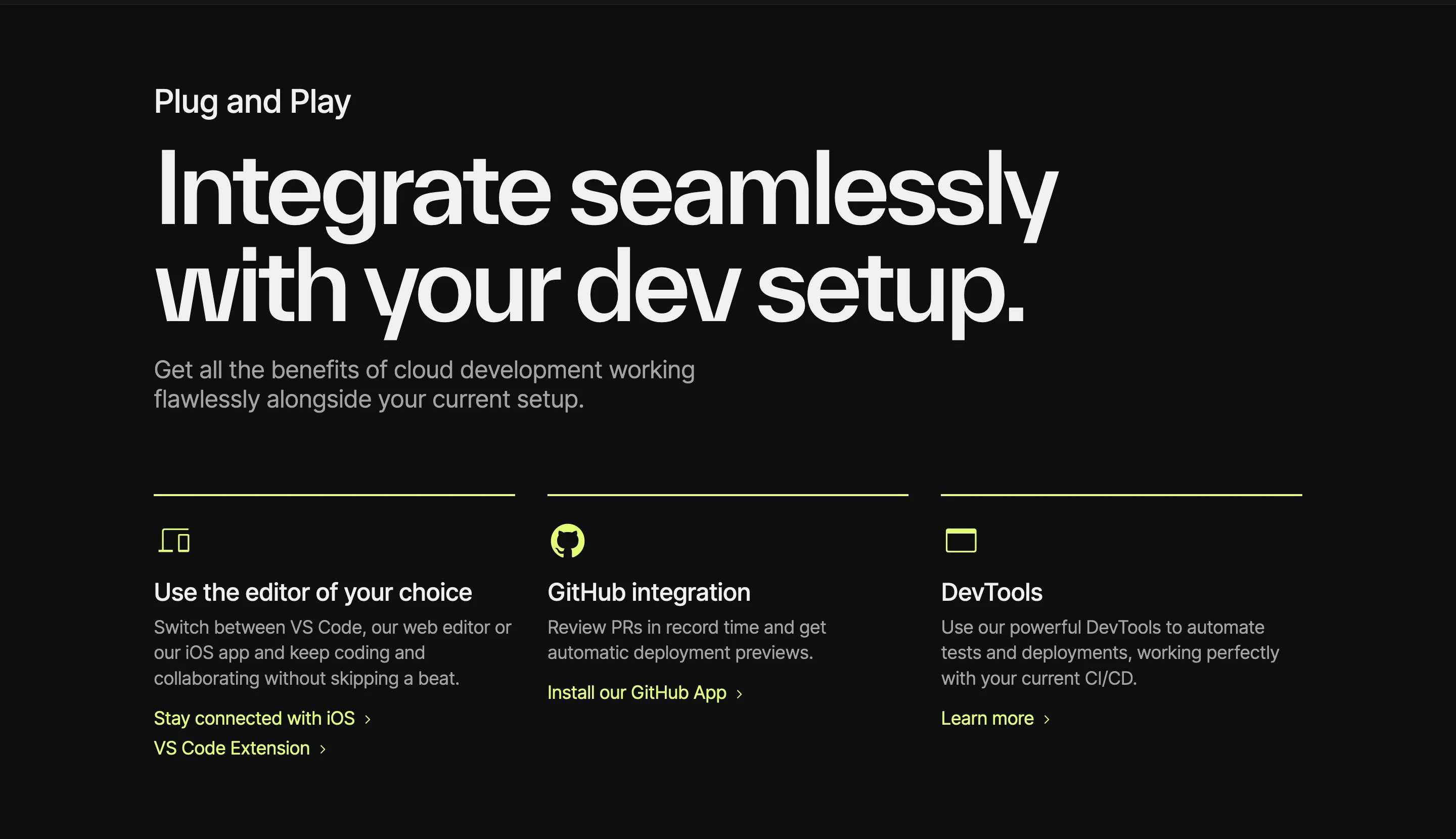 Codesandbox Full Stacks Page Section Integration