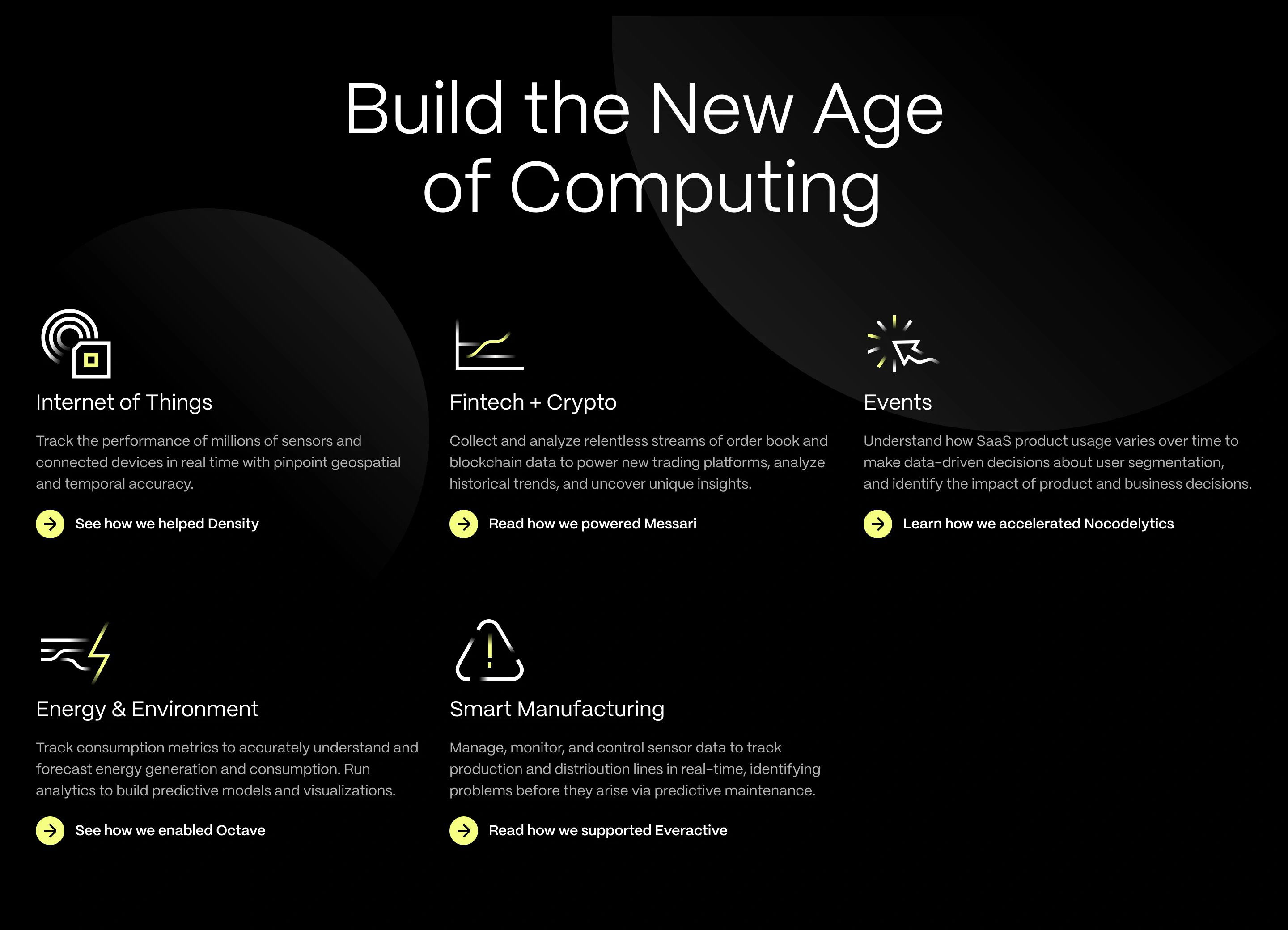Timescale Home Page Section Computing Benefits