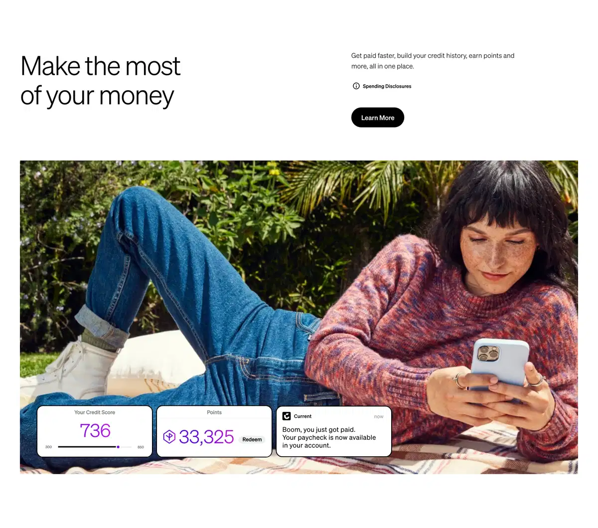 Current Home Page Section Spending