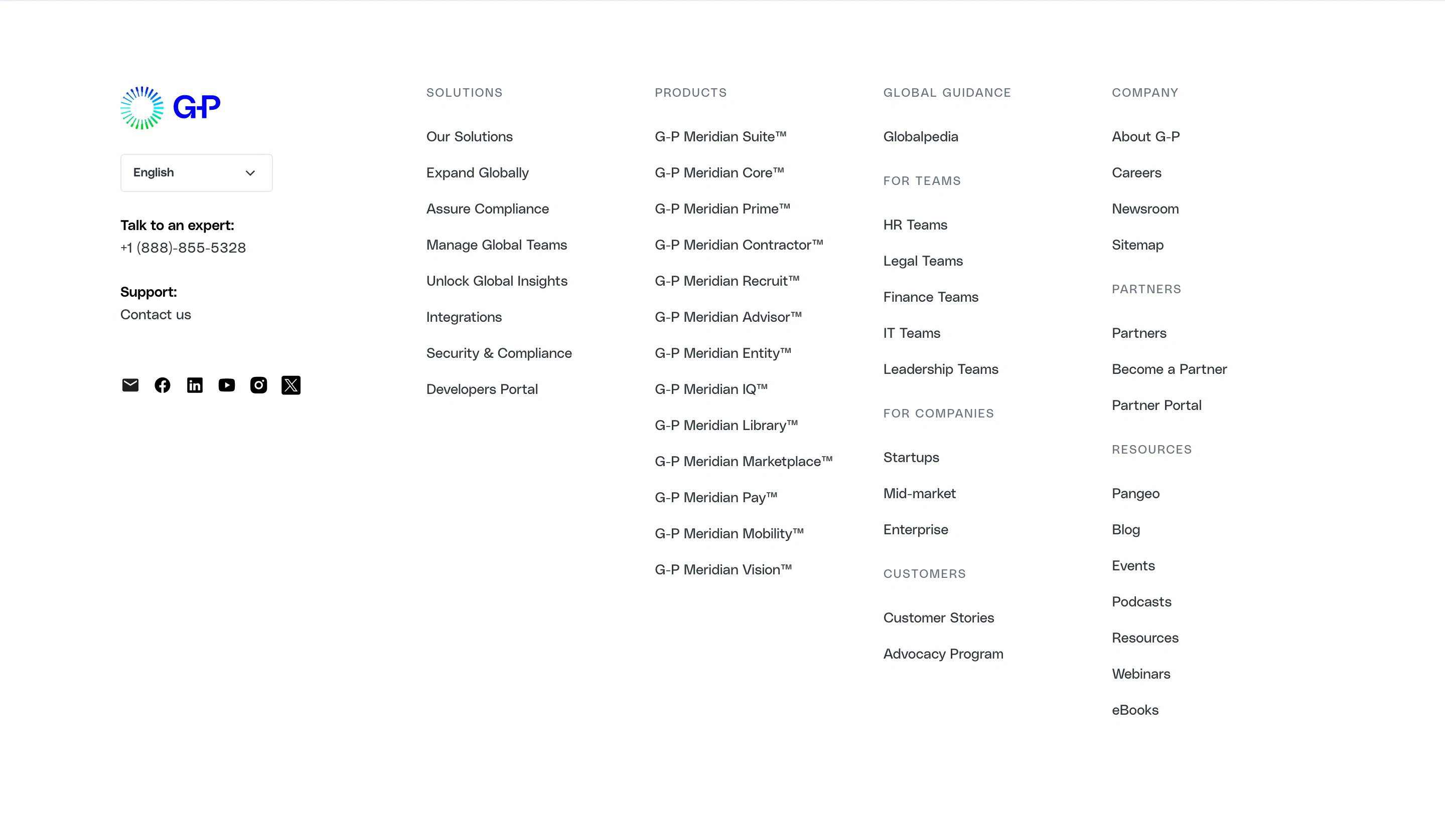 Globalization Partners Home Page Section Footer