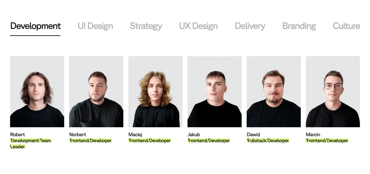 Riotters About Page Section Our Teams