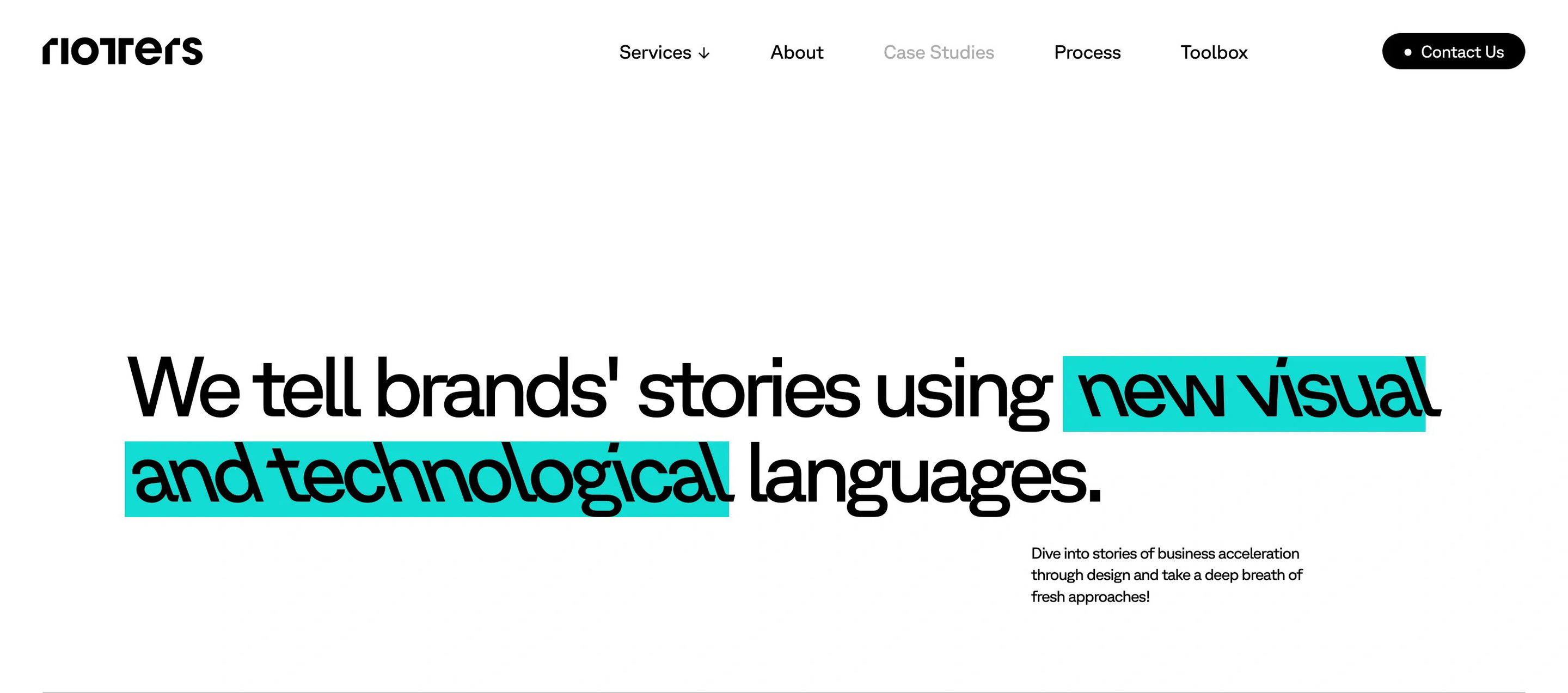 Riotters Case Study Page Section Hero