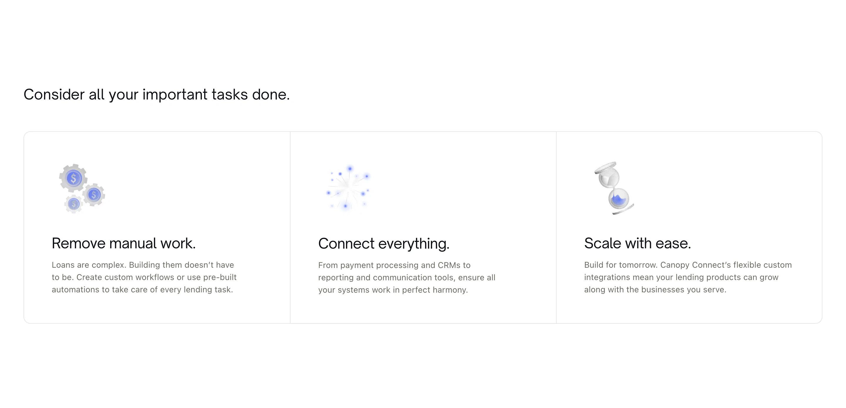 Canopy Connect Page Section Benefits