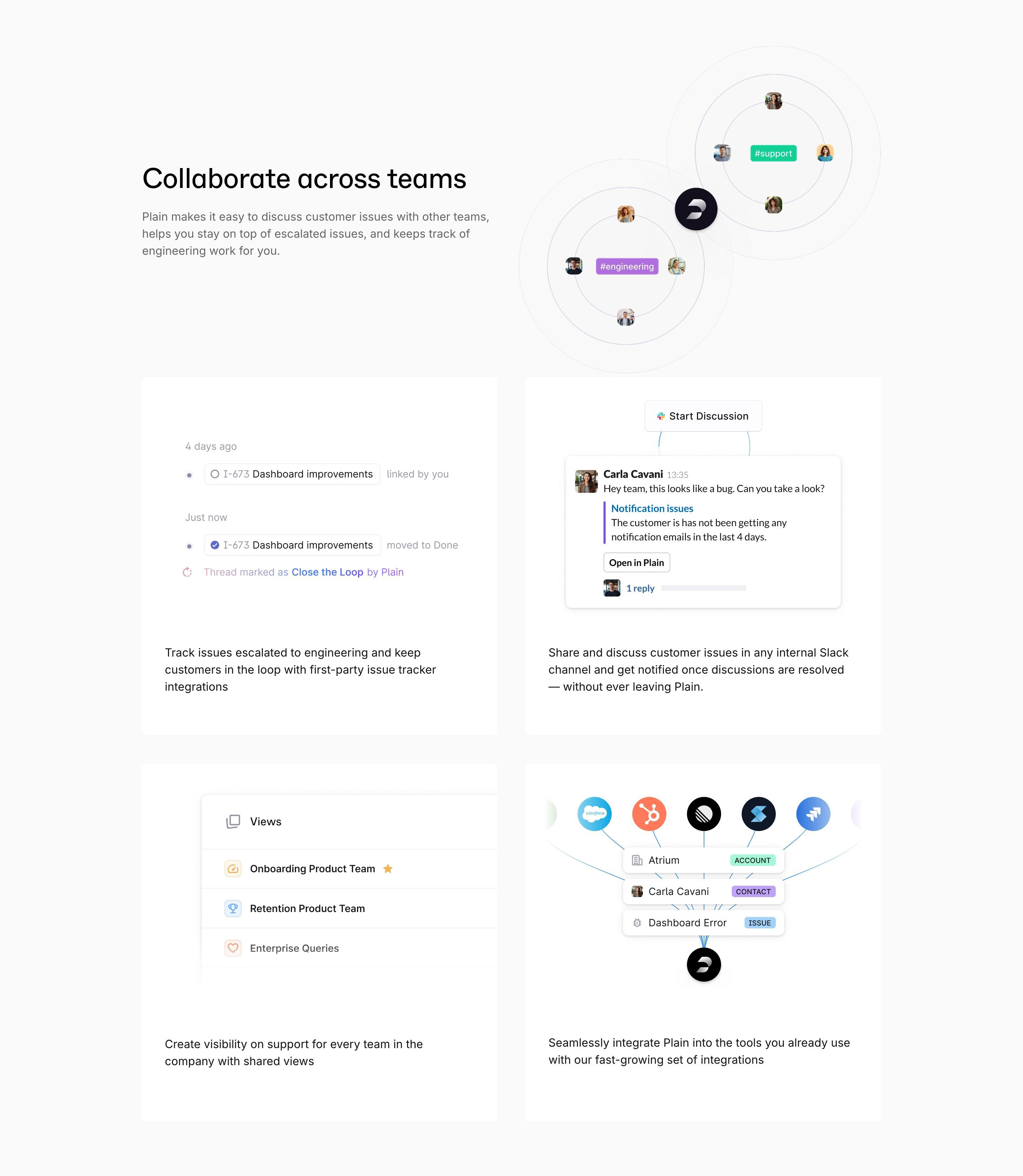 Plain Home Page Section Collaborate Accross Team