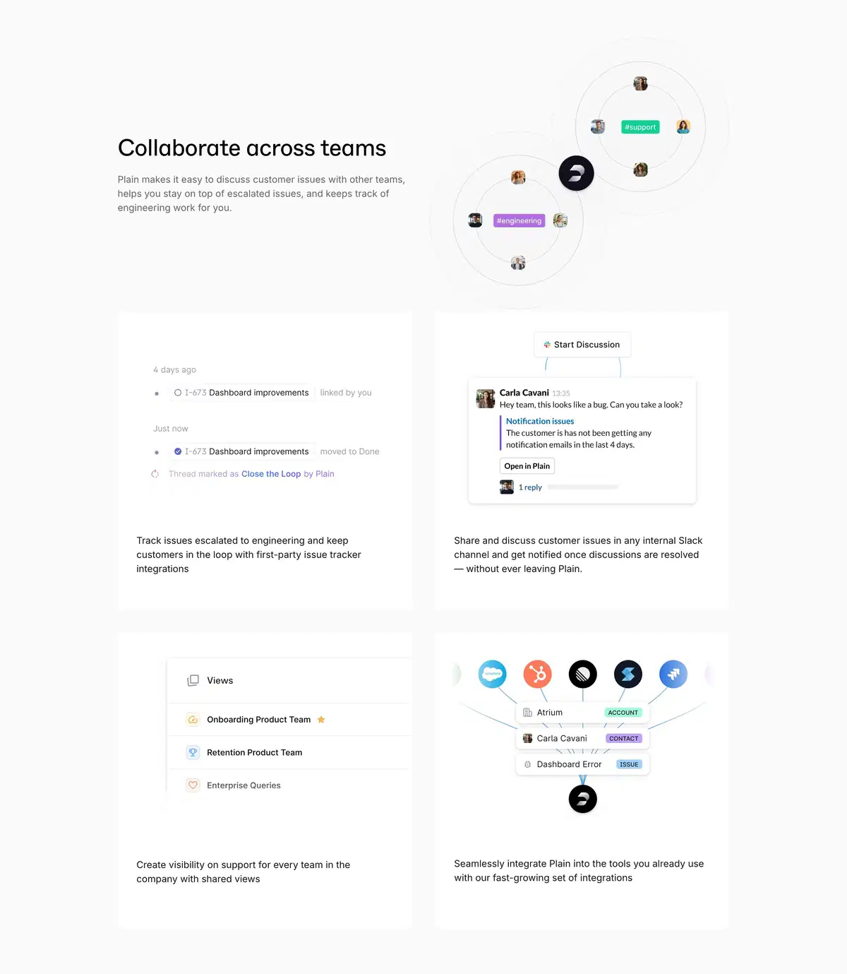 Plain Home Page Section Collaborate Accross Team