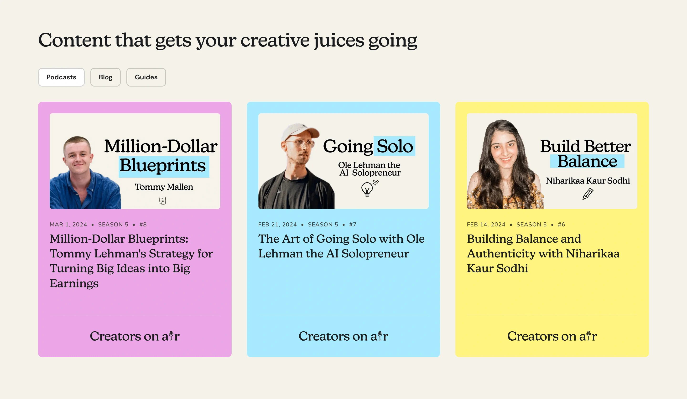 Passionfroot Career Page Section Contents