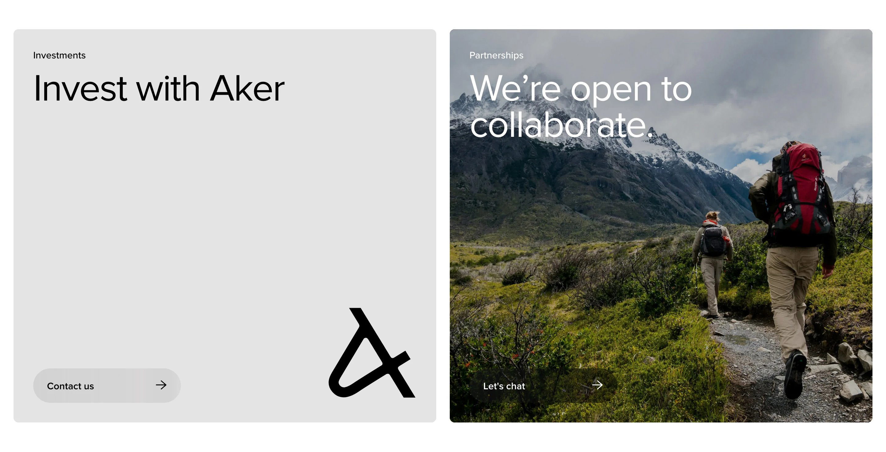 Aker Home Page Section CTA