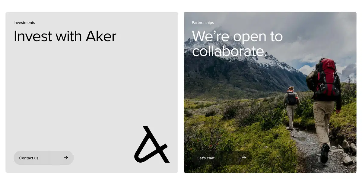 Aker Home Page Section CTA