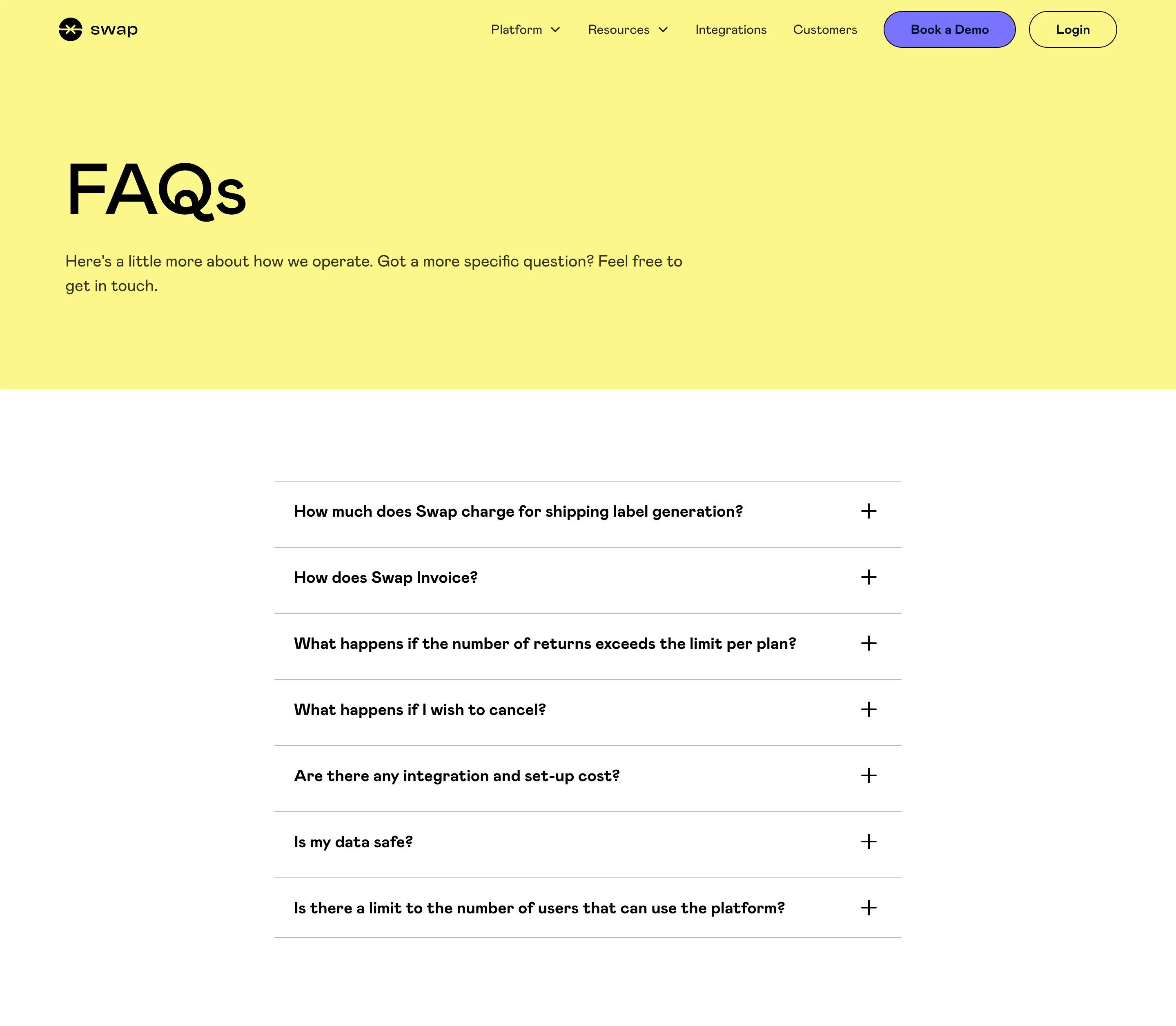 Swap Commerce Ship Page Section Hero